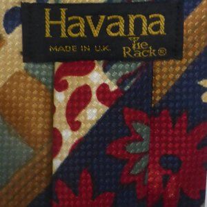 HAVANA, silk neck tie, Made in the UK, Tie Rack